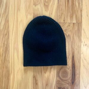 Everlane cashmere beanie hat black OS NWOT